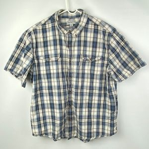 (Sold)Carhartt Short Sleeve Button Up Shirt Sz 2XL Plaid